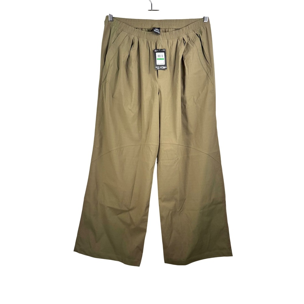 Under Armour Woven Parachute Pants L Green Gorpcore Wide Leg athleisure